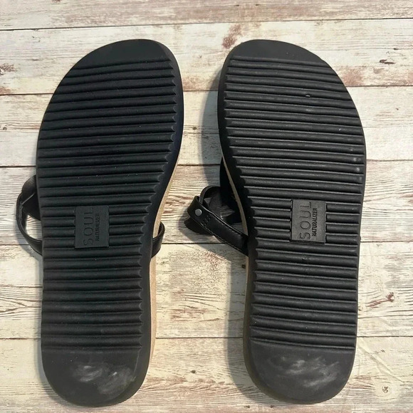 SOUL Naturalizer Women's Janice  Black Cutout Sandal Size 7M Summer - Picture 4 of 9